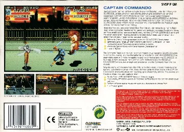 Captain Commando (Europe) box cover back